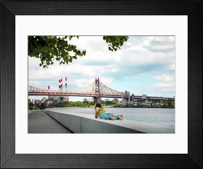 Framed Print : New York City, Roosevelt Island with view of Ed Koch Bridge, Queensboro bridge Framed Print : New York City, Roosevelt Island with view of Ed Koch Bridge, Queensboro bridge