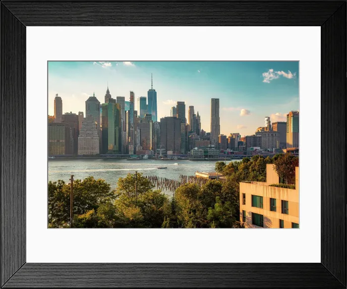 Framed Print : New York City, Brooklyn, View of New York City Skyline from Brooklyn Heights Framed Print : New York City, Brooklyn, View of New York City Skyline from Brooklyn Heights