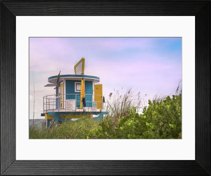Framed Print : Florida, South Florida, lifeguard house on Hollywood Beach Framed Print : Florida, South Florida, lifeguard house on Hollywood Beach