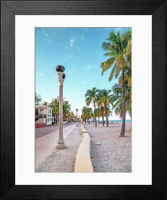 Framed Print : Florida, South Florida, strip on Hollywood Beach Framed Print : Florida, South Florida, strip on Hollywood Beach