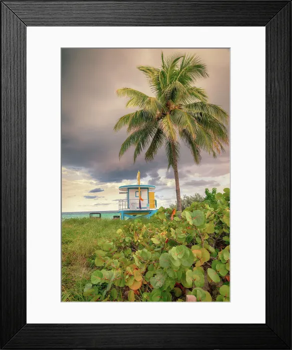 Framed Print : Florida, South Florida, lifeguard station on Hollywood Beach Framed Print : Florida, South Florida, lifeguard station on Hollywood Beach