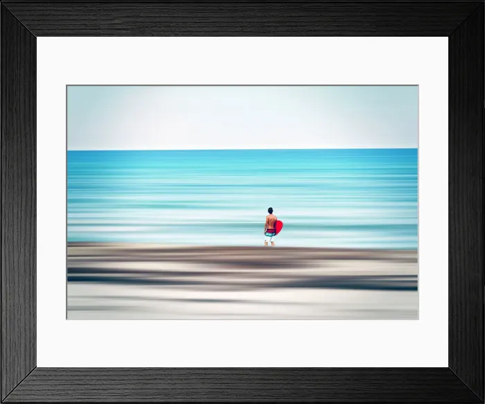 Framed Print : Moody shot of surfer