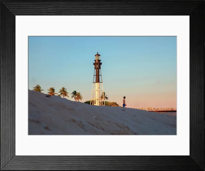 Framed Print : Florida, South Florida, Pompano Beach, view of Hillsboro lighthouse Framed Print : Florida, South Florida, Pompano Beach, view of Hillsboro lighthouse