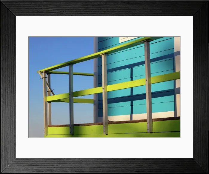 Framed Print : Detail of a colorful lifeguard station Framed Print : Detail of a colorful lifeguard station