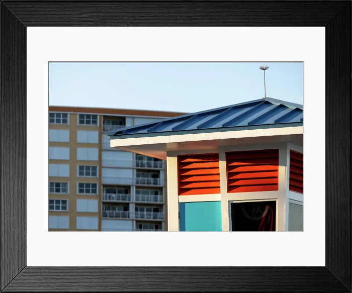 Framed Print : Florida, South Florida, Pompano Beach, lifeguard house on the beach Framed Print : Florida, South Florida, Pompano Beach, lifeguard house on the beach