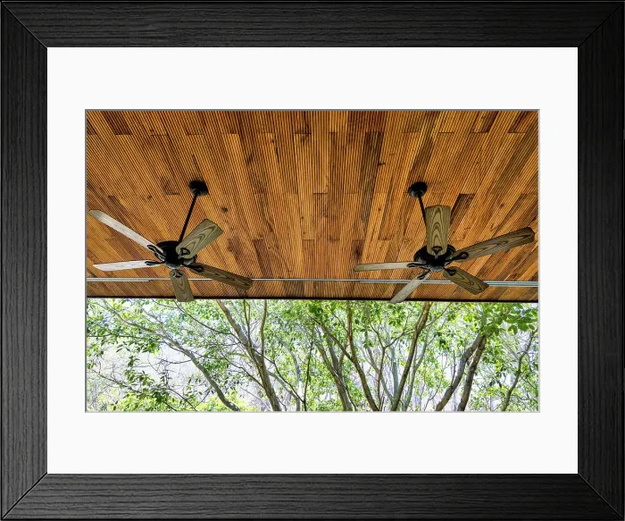 Framed Print : Detail of fans on a ceiling