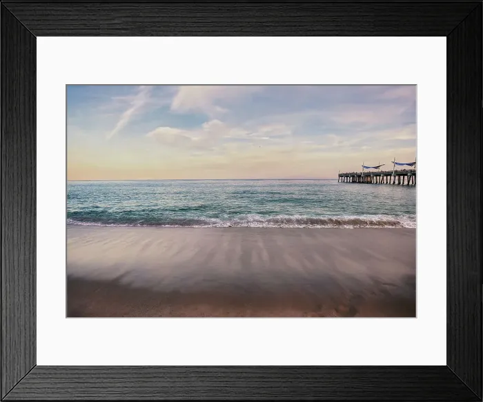 Framed Print : Florida, South Florida, Pompano Beach, pier Framed Print : Florida, South Florida, Pompano Beach, pier