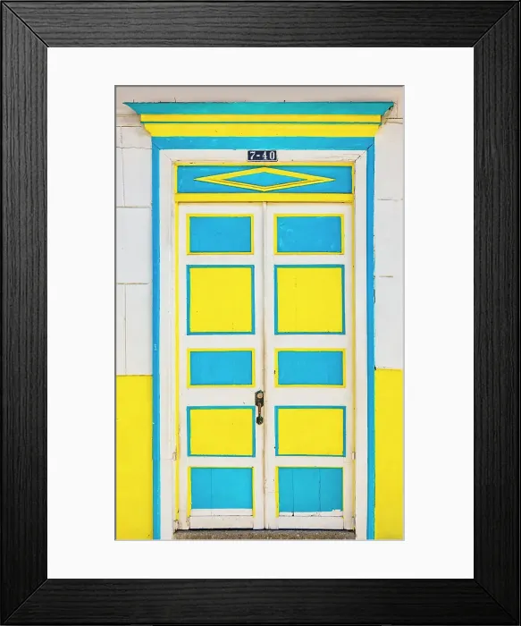Framed Print : Colombia, Antioquia, Medellin, Jardin, City name that means Garden City, Colorful door Framed Print : Colombia, Antioquia, Medellin, Jardin, City name that means Garden City, Colorful door