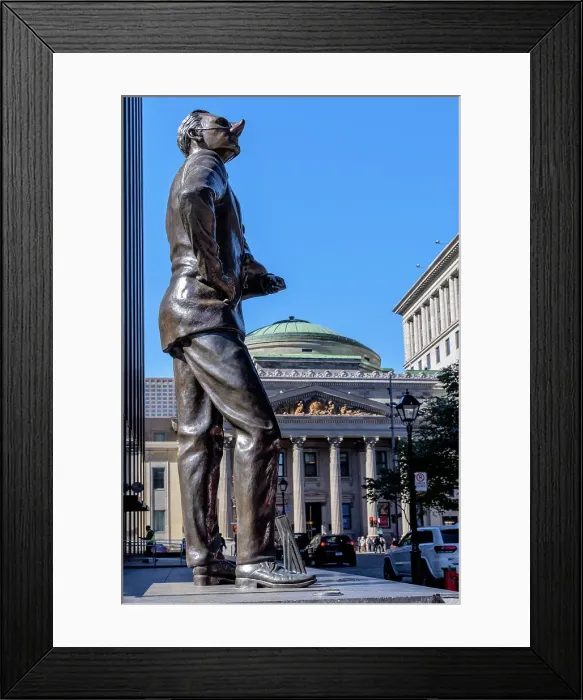 Framed Print : Canada, Quebec, Montreal, The Englishman with a Pug, by Marc Andr J. Fortier, Old Montreal Framed Print : Canada, Quebec, Montreal, The Englishman with a Pug, by Marc Andr J. Fortier, Old Montreal