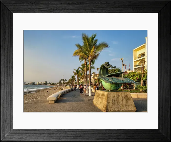 Framed Print : Mexico, Jalisco, Puerto Vallarta, malecon Framed Print : Mexico, Jalisco, Puerto Vallarta, malecon