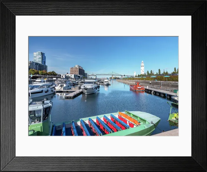 Framed Print : Canada, Quebec, Montreal, Quay of Horloge Framed Print : Canada, Quebec, Montreal, Quay of Horloge