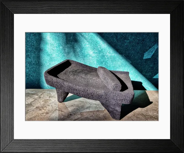 Framed Print : Mexica, Nayarit, Molcajete Recipient Framed Print : Mexica, Nayarit, Molcajete Recipient