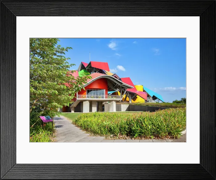 Framed Print : Panama, Panama City, Biomuseo, Frank Gehry design Framed Print : Panama, Panama City, Biomuseo, Frank Gehry design