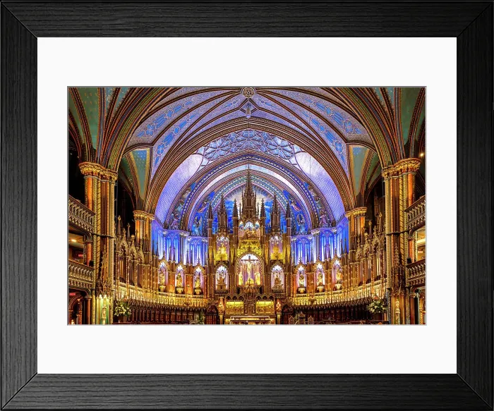 Framed Print : Canada, Quebec, Montreal, Notre-Dame Basilica of Montreal
