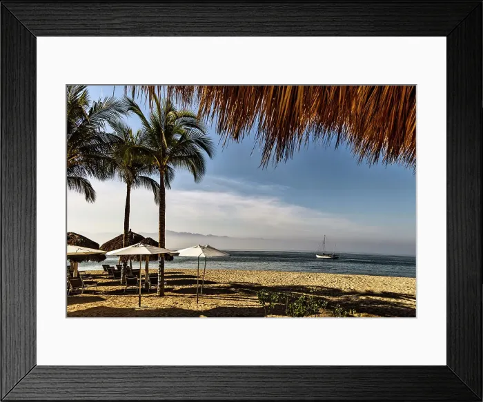 Framed Print : Mexico, Nayarit, Beach scene at La Manzanilla beach