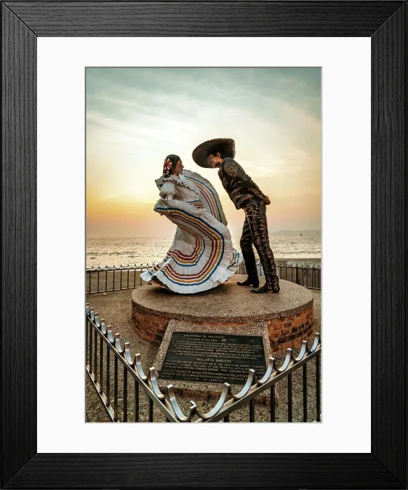 Framed Print : Mexico, Puerto Vallarta, Vallarta Dancers, Bailarines de Vallarta, sculpture by Jim Demetro Framed Print : Mexico, Puerto Vallarta, Vallarta Dancers, Bailarines de Vallarta, sculpture by Jim Demetro