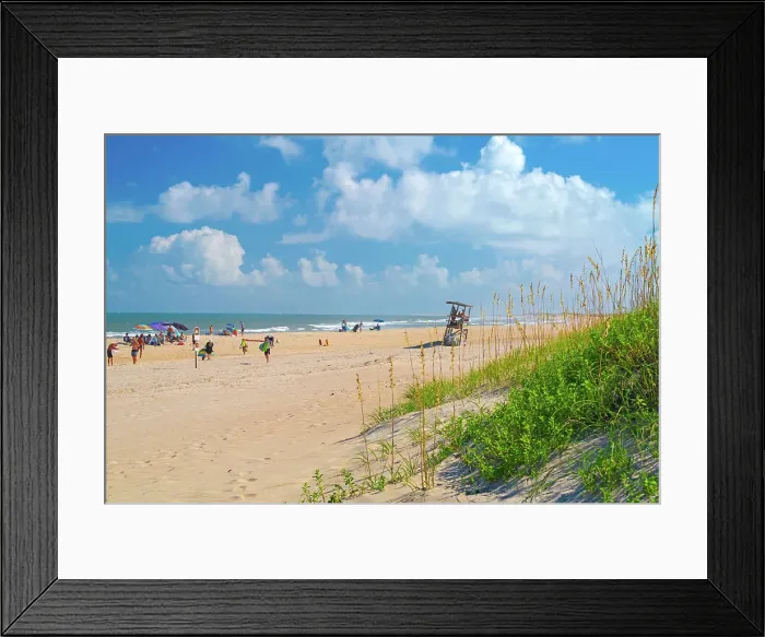 Framed Print : North Carolina, Outer Banks, Cape Hatteras National Seashore, beach scene Framed Print : North Carolina, Outer Banks, Cape Hatteras National Seashore, beach scene