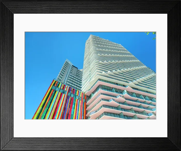 Framed Print : Florida, South Florida, Downtown Miami, Brickell, modern building