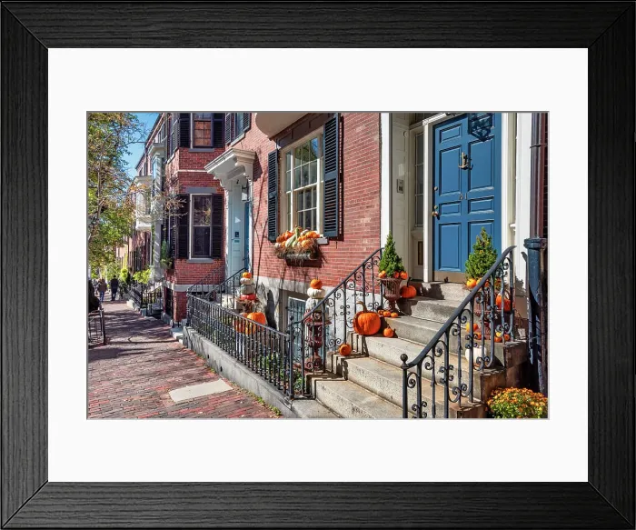 Framed Print : Massachusetts, Boston, Beacon Hill neighborhood Scene Framed Print : Massachusetts, Boston, Beacon Hill neighborhood Scene