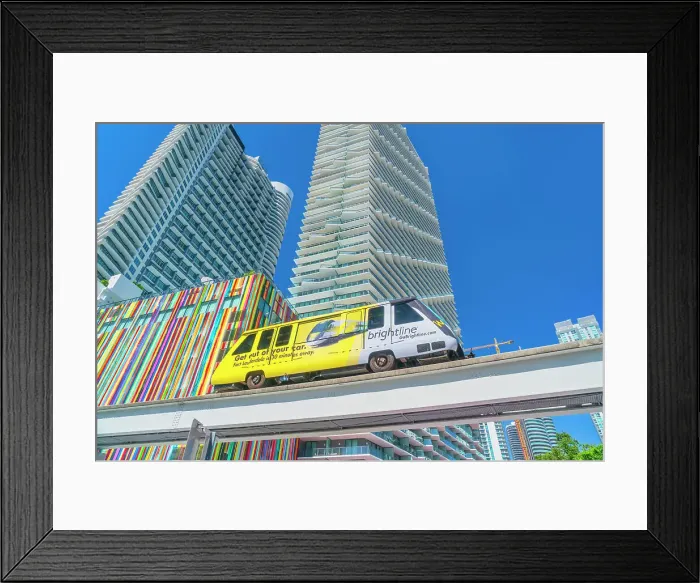 Framed Print : Florida, South Florida, Downtown Miami, Brickell, Metrorail Framed Print : Florida, South Florida, Downtown Miami, Brickell, Metrorail