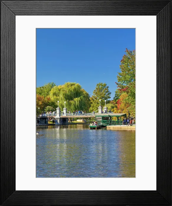 Framed Print : Massachusetts, Boston, Suspension Bridge at Boston Public Garden Framed Print : Massachusetts, Boston, Suspension Bridge at Boston Public Garden