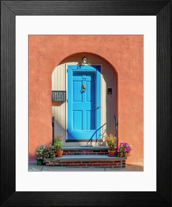 Framed Print : Massachusetts, Boston, beautiful blue door