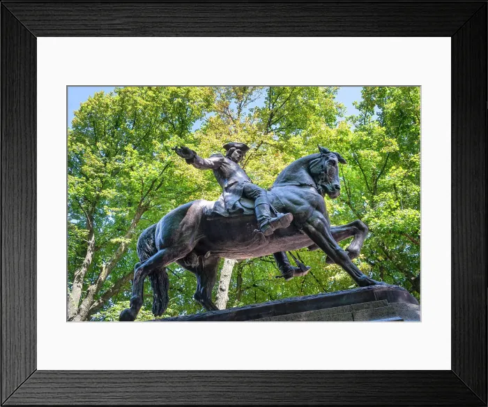 Framed Print : Massachusetts, Boston, Paul Revere Monument Framed Print : Massachusetts, Boston, Paul Revere Monument
