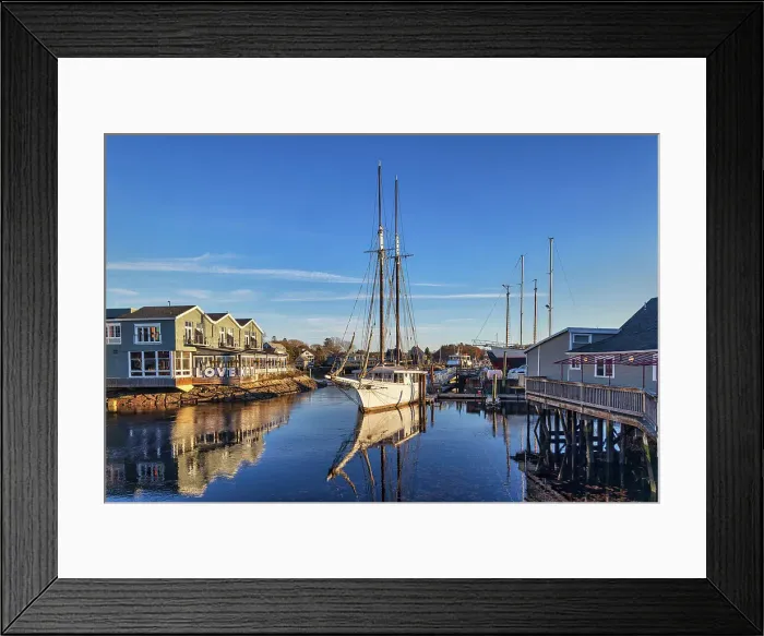 Framed Print : Maine, Kennebunkport Marina Framed Print : Maine, Kennebunkport Marina