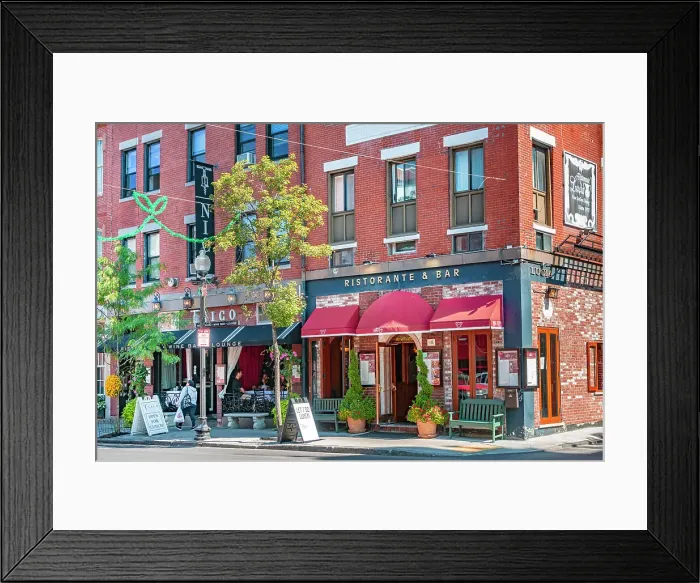 Framed Print : Massachusetts, Boston, Ristorante and Bar on Hanover Street Framed Print : Massachusetts, Boston, Ristorante and Bar on Hanover Street