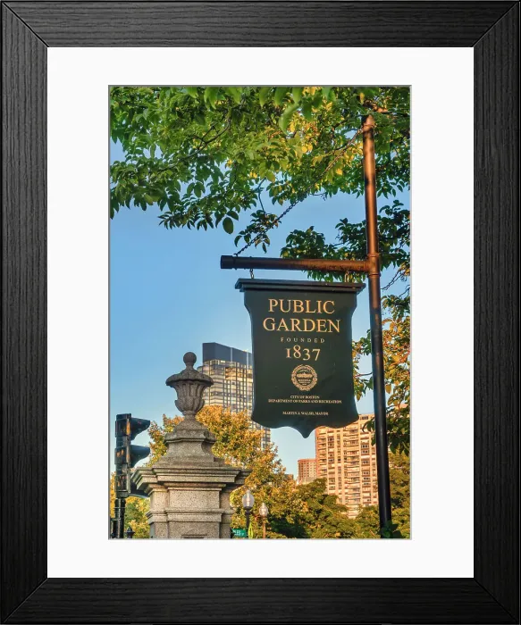 Framed Print : Massachusetts, Boston, Public Garden, sign Framed Print : Massachusetts, Boston, Public Garden, sign