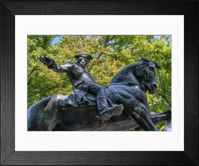 Framed Print : Massachusetts, Boston, Paul Revere Monument Framed Print : Massachusetts, Boston, Paul Revere Monument