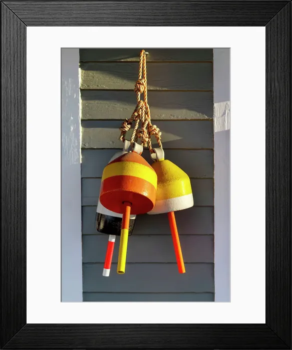 Framed Print : Lobster Buoys