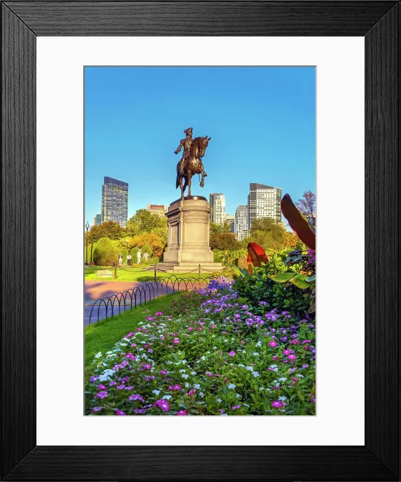 Framed Print : Massachusetts, Boston, Public Garden, statue of George Washington Framed Print : Massachusetts, Boston, Public Garden, statue of George Washington