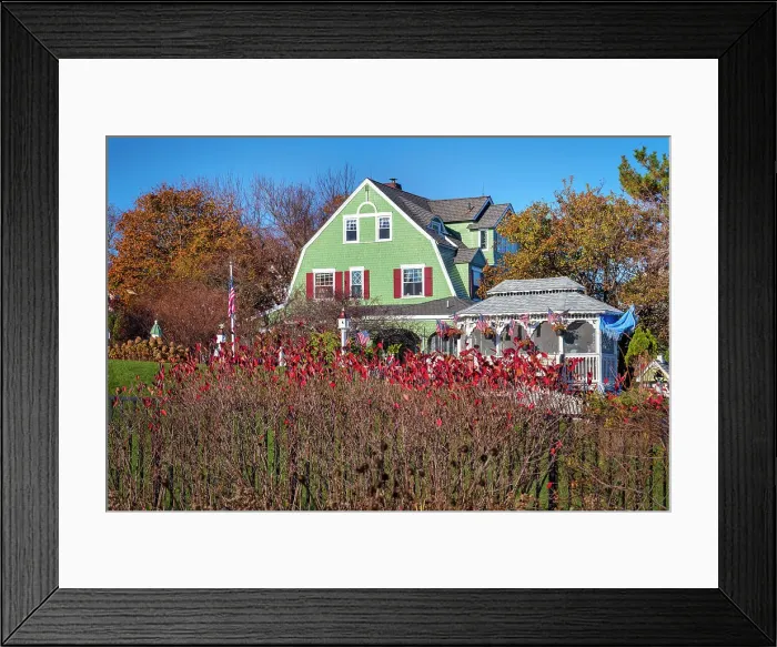 Framed Print : USA, Maine, Ogunquit, Colorful House along Marginal Way Trail Framed Print : USA, Maine, Ogunquit, Colorful House along Marginal Way Trail