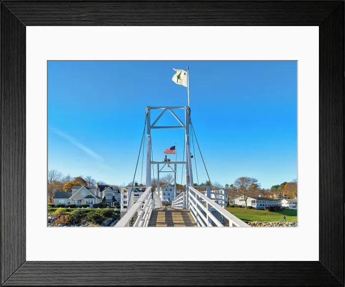 Framed Print : USA, Maine, Ogunquit Perkins Cove Bridge