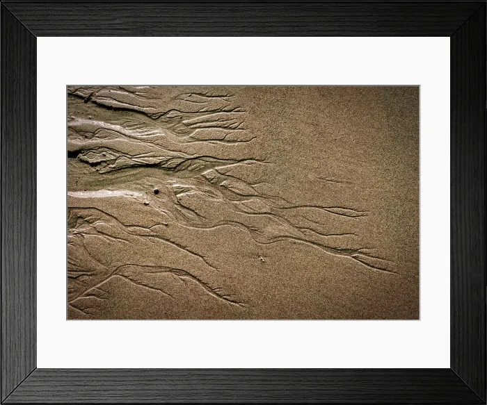 Framed Print : Sand Water Pattern Framed Print : Sand Water Pattern