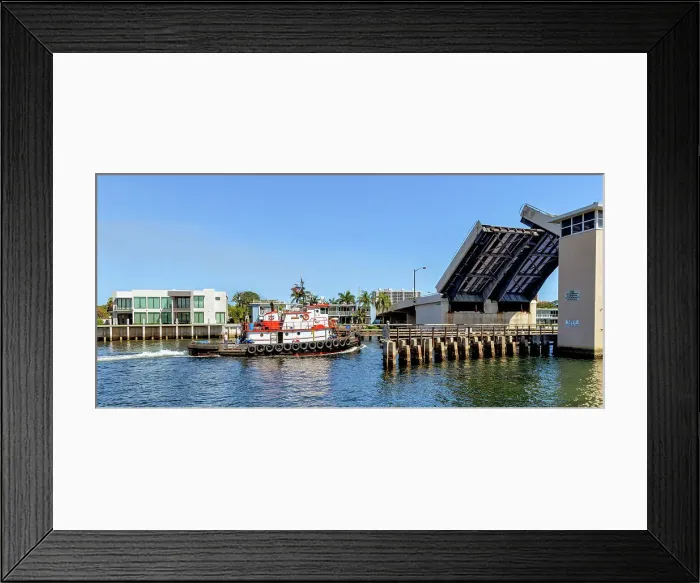 Framed Print : Florida, Boca Raton, tugboat cruising on the Intracoastal Waterway Framed Print : Florida, Boca Raton, tugboat cruising on the Intracoastal Waterway
