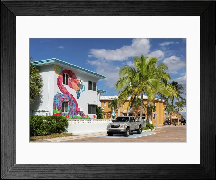 Framed Print : Florida, South Florida, Hollywood Beach, The Marlin Beachside aparthotel Framed Print : Florida, South Florida, Hollywood Beach, The Marlin Beachside aparthotel