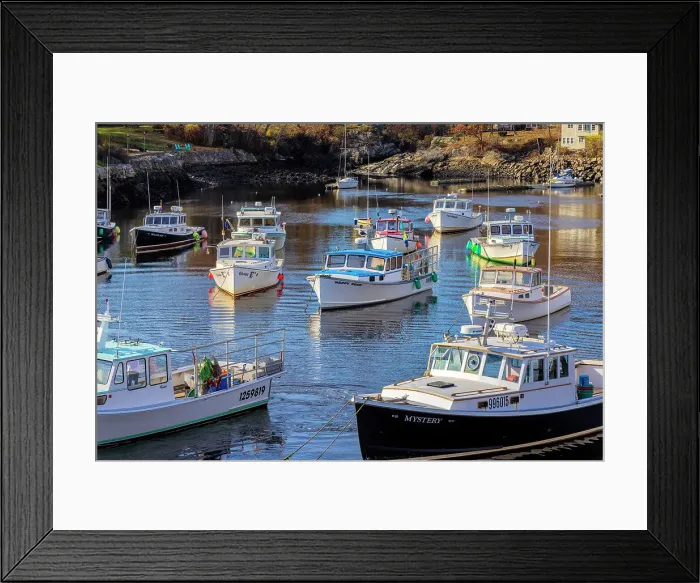 Framed Print : USA, Maine, Ogunquit, Lobster Boats on Perkins Cove Framed Print : USA, Maine, Ogunquit, Lobster Boats on Perkins Cove