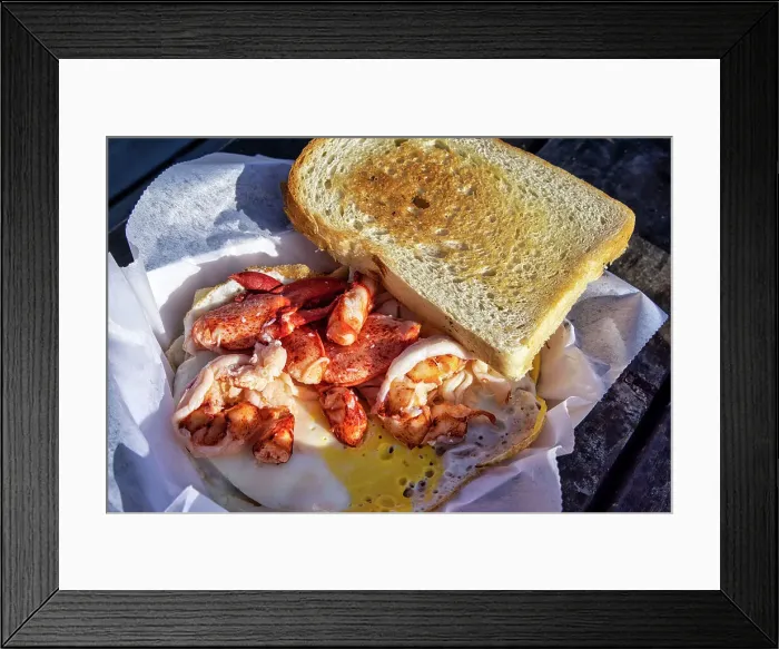 Framed Print : Lobster Egg & Cheese dish Framed Print : Lobster Egg & Cheese dish