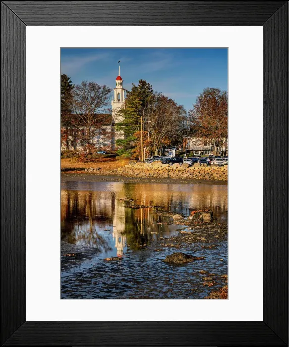 Framed Print : Maine, Kennebunkport, South Congregational Church (1824) Framed Print : Maine, Kennebunkport, South Congregational Church (1824)