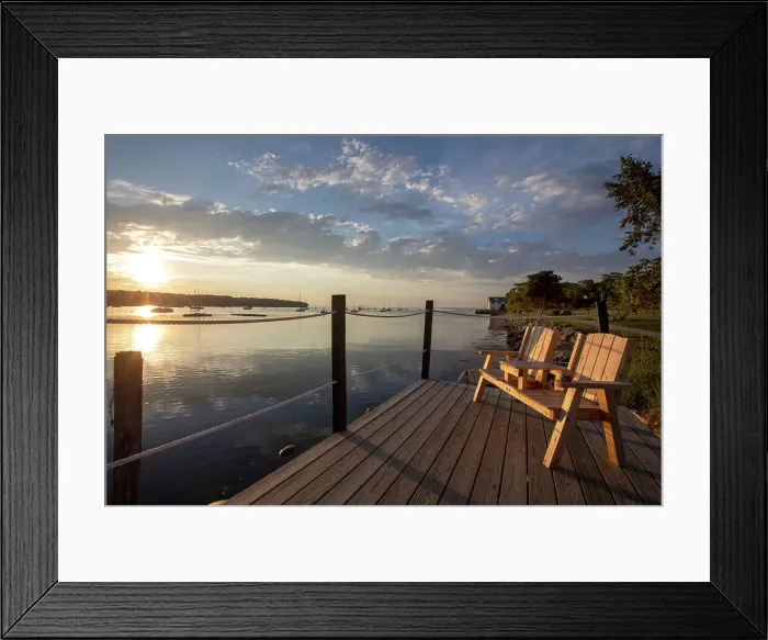 Framed Print : Maine, Belfast, Waterfront Scene at Belfast Bay