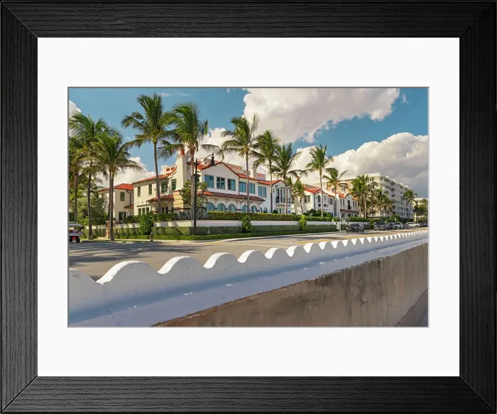 Framed Print : Florida, Palm Beach, mansions along Ocean Drive Framed Print : Florida, Palm Beach, mansions along Ocean Drive