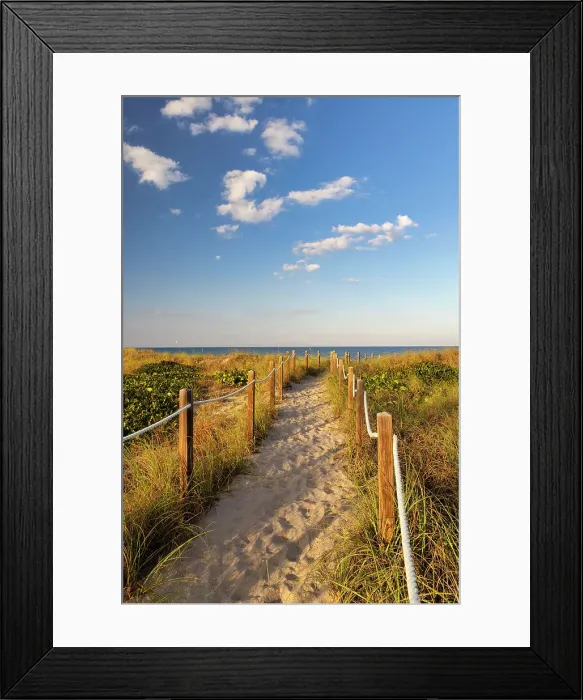 Framed Print : Florida, Delray Beach, pathway leading to beach Framed Print : Florida, Delray Beach, pathway leading to beach