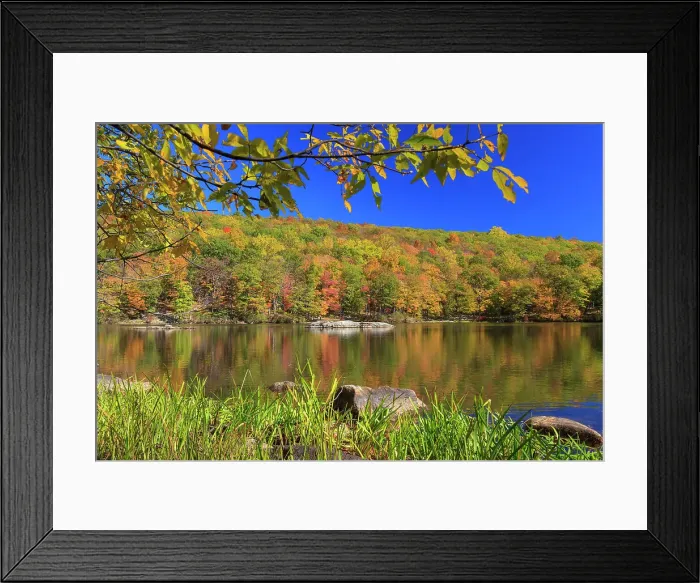 Framed Print : New York State, Fall Colors, Harriman State Park, Lake Askoti Framed Print : New York State, Fall Colors, Harriman State Park, Lake Askoti