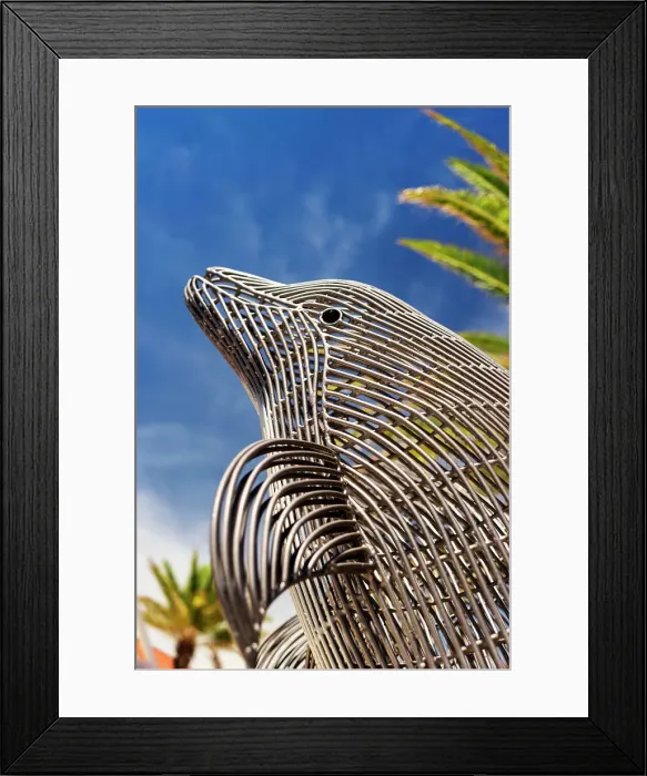 Framed Print : Florida, Clearwater Beach, Pier 60 Park, Dolphin sculpture Framed Print : Florida, Clearwater Beach, Pier 60 Park, Dolphin sculpture