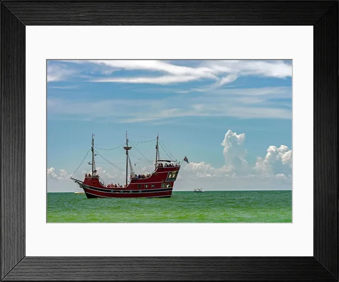 Framed Print : Florida, Clearwater, Captain Memo's Pirate Cruise Framed Print : Florida, Clearwater, Captain Memo's Pirate Cruise