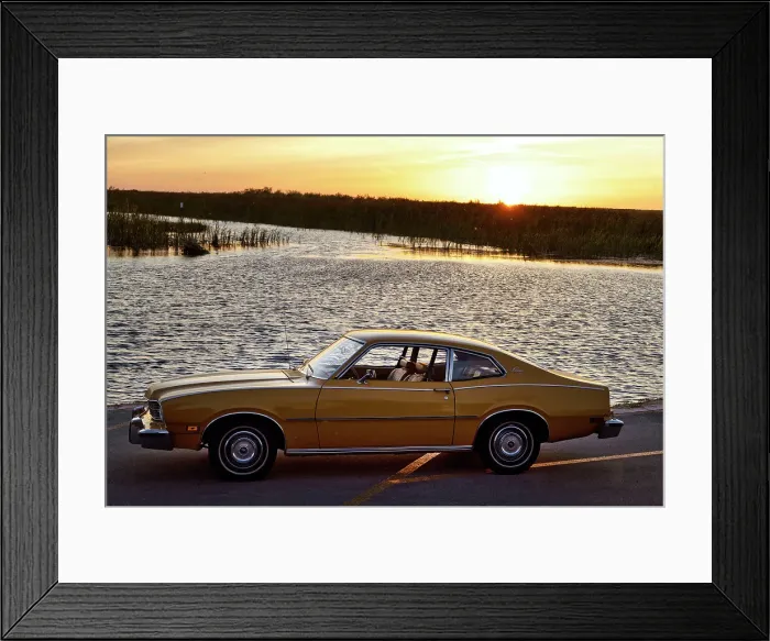 Framed Print : 1970's Mercury Comet vintage car at sunset Framed Print : 1970's Mercury Comet vintage car at sunset