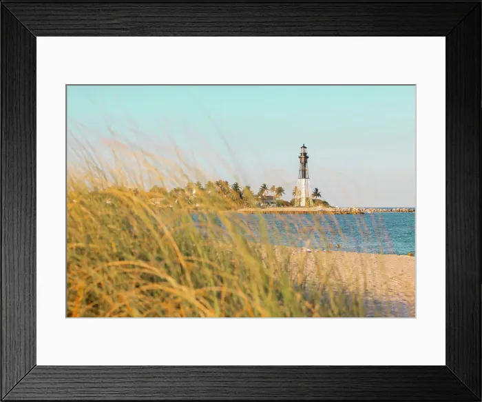 Framed Print : Florida, South Florida, Pompano Beach, view of the Hillsboro lighthouse Framed Print : Florida, South Florida, Pompano Beach, view of the Hillsboro lighthouse