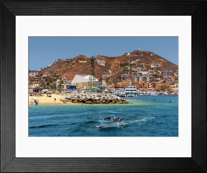 Framed Print : Cabo San Lucas scene with boats Framed Print : Cabo San Lucas scene with boats